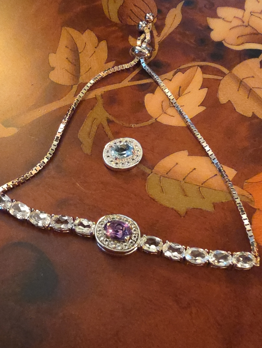 HSN JCL Bolo Silver Bracelet With Interchangable Face